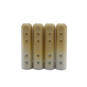 Weiou Company Professional 4*22mm Metal Shoe Decoration Khaki Gradient Opening Aglets For Hat Sting Shoelace And Hoodie Laces