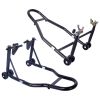 Motorcycle Stand 1000LB Sport Bike Front and Rear Wheel Lift Swingarm Paddock Stands Black U