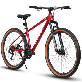 A27312 Ecarpat Mountain Bike 27 Inch Wheels, 21-Speed Mens Womens Trail Commuter City Mountain Bike, Aluminium Frame Disc Brakes Thumb Shifter Front F