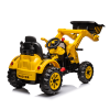 Ride on Excavator, 12V Battery Powered Construction Vehicles for Kids, Front Loader with Horn, 2 Speeds, Forward/Backward, Safety Belt,Treaded Wheels,