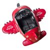 12V Electric Kids Ride on Toy Plane with USB, FM, Wind-Driven Propeller, 360-Degree Rotating by 2 Joysticks, Remote Control for Kids 3 to 6, Red