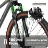 A27312 Ecarpat Mountain Bike 27 Inch Wheels, 21-Speed Mens Womens Trail Commuter City Mountain Bike, Aluminium Frame Disc Brakes Thumb Shifter Front F