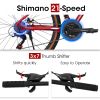 A27312 Ecarpat Mountain Bike 27 Inch Wheels, 21-Speed Mens Womens Trail Commuter City Mountain Bike, Aluminium Frame Disc Brakes Thumb Shifter Front F
