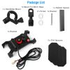 Handlebar Mirror Mobile Phone Holder Bicycle Bike Motorcycle Bracket Mount for 4in-6.5in Screen USB Rechargeable