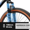 A27301 Ecarpat Mountain Bike 27.5 Inch Wheels, 21-Speed Mens Womens Trail Commuter City Mountain Bike, Carbon steel Frame Disc Brakes Thumb Shifter Fr