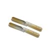 Weiou Company Professional 4*22mm Metal Shoe Decoration Khaki Gradient Opening Aglets For Hat Sting Shoelace And Hoodie Laces