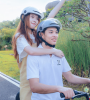 Light weight electric motorcycle helmet. (Electric vehicle occupant helmet)