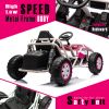 Pink, 24V Ultimate Go-Kart, Ride On Toy for Big Kids Ages 6+, 2x200W Powerful Motor, 6MPH Outdoor/Off road/Dirt Road Electric Car, Wide Seat, Metal Fr
