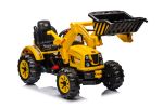 Ride on Excavator, 12V Battery Powered Construction Vehicles for Kids, Front Loader with Horn, 2 Speeds, Forward/Backward, Safety Belt,Treaded Wheels,