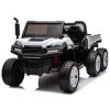 24V 2-Seater UTV-XXL Ride On Truck with Dump Bed for kid,Ride On 4WD UTV with 6 Wheels,Foam Tires, Suitable for Off-Roading,remote control,Three-Point
