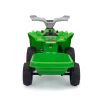 6V Kids Electric ATV, Toddler Ride on Car with Trailer, Music, Bluetooth and Power Display for Boys and Girls, Green