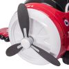 12V Electric Kids Ride on Toy Plane with USB, FM, Wind-Driven Propeller, 360-Degree Rotating by 2 Joysticks, Remote Control for Kids 3 to 6, Red