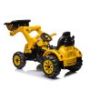 Ride on Excavator, 12V Battery Powered Construction Vehicles for Kids, Front Loader with Horn, 2 Speeds, Forward/Backward, Safety Belt,Treaded Wheels,