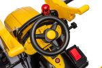 Ride on Excavator, 12V Battery Powered Construction Vehicles for Kids, Front Loader with Horn, 2 Speeds, Forward/Backward, Safety Belt,Treaded Wheels,