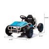 Blue, 24V Ultimate Go-Kart, Ride On Toy for Big Kids Ages 6+, 2x200W Powerful Motor, 6MPH Outdoor/Off road/Dirt Road Electric Car, Wide Seat, Metal Fr