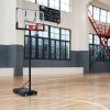 Portable Basketball Hoop Basketball System 4.76-10ft Height Adjustable for Youth Adults LED Basketball Hoop Lights, Colorful lights, Waterproof,Super