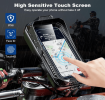 Bicycle phone stand, motorcycle phone stand, bag with visor and touch screen, bracket 360 degree rotation universal phone holder suitable for 4.0-6.7