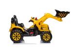 Ride on Excavator, 12V Battery Powered Construction Vehicles for Kids, Front Loader with Horn, 2 Speeds, Forward/Backward, Safety Belt,Treaded Wheels,