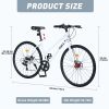 7 Speed Hybrid bike Disc Brake 700C Road Bike For men women's City Bicycle