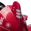 12V Electric Kids Ride on Toy Plane with USB, FM, Wind-Driven Propeller, 360-Degree Rotating by 2 Joysticks, Remote Control for Kids 3 to 6, Red